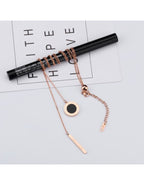 31MADISON Roman Rose Gold Drop Necklace