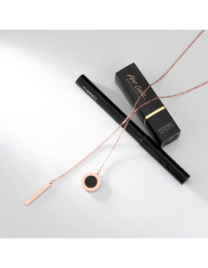 31MADISON Roman Rose Gold Drop Necklace