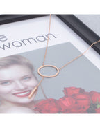 31MADISON Rose Gold Circle Drop Necklace