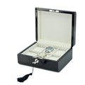 31MADISON AVENUE Black Wood 6 Slot Watch Box