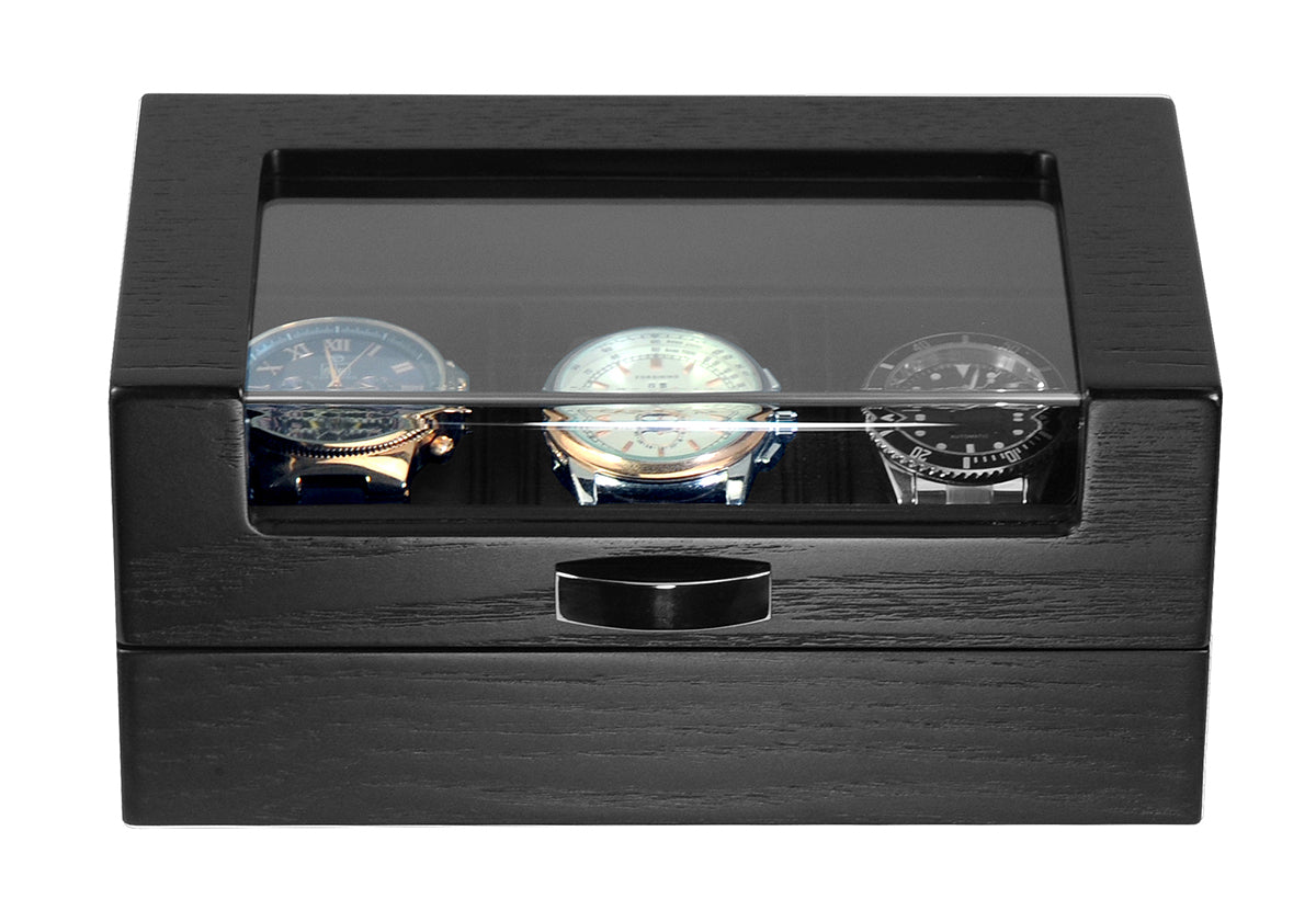 31MADISON HUDSON Black 3 Slot Watch Case