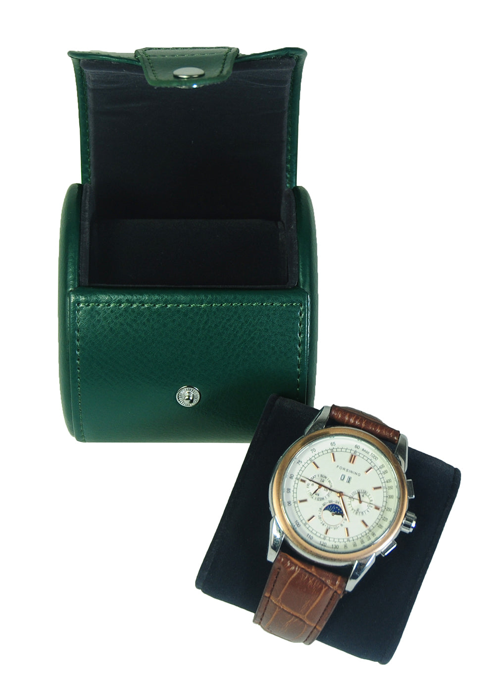 31MADISON ROOSEVELT Green Watch Travel Case