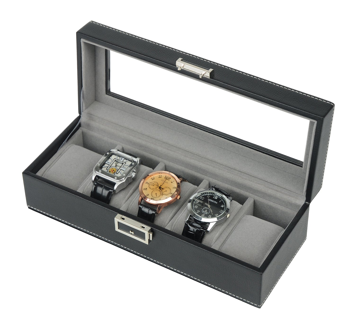 31MADISON HUDSON Black 5 Slot Watch Case