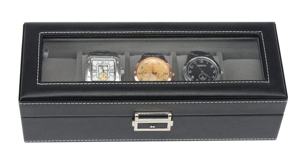 31MADISON HUDSON Black 5 Slot Watch Case