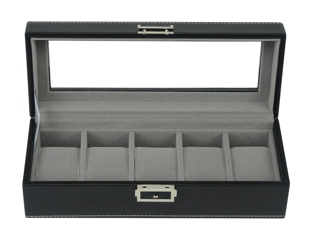 31MADISON HUDSON Black 5 Slot Watch Case