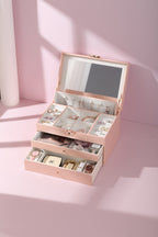 31MADISON LENNOX Pink 2 Drawer Jewellery Case