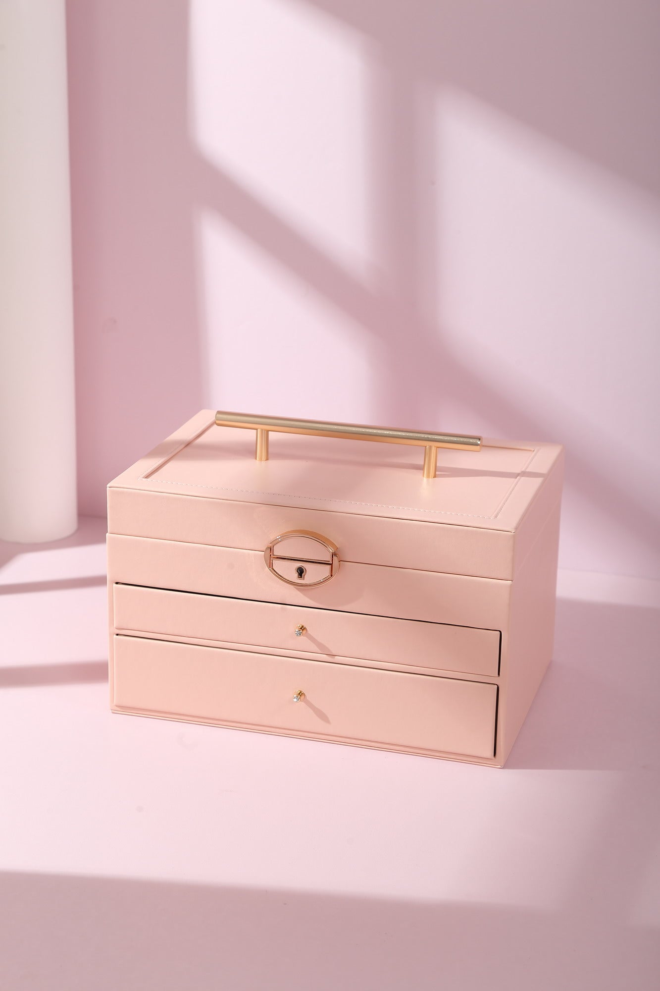 31MADISON LENNOX Pink 2 Drawer Jewellery Case