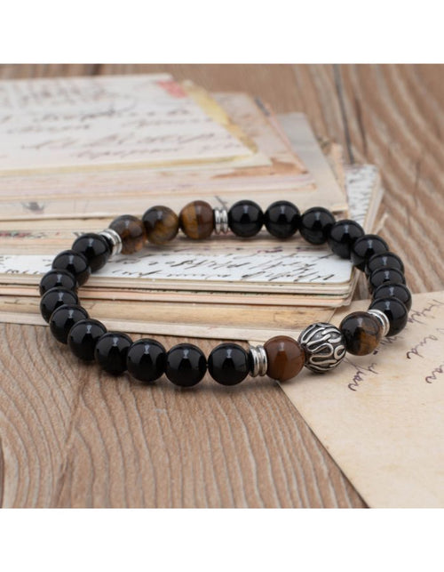 31MADISON BROOKLYN Men's Natural Stone Bead Bracelet